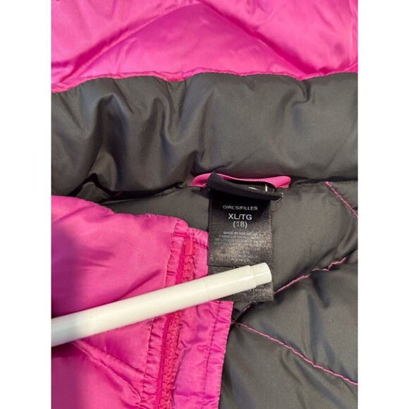 The North Face Girls Jacket Pink Aconcagua 550 Fill Power Down Puffer Size XL - Picture 3 of 11